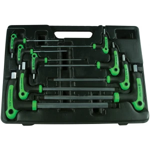 9pc. T-4 Handle Ball Point & Hex Key SAE Wrench Set-0