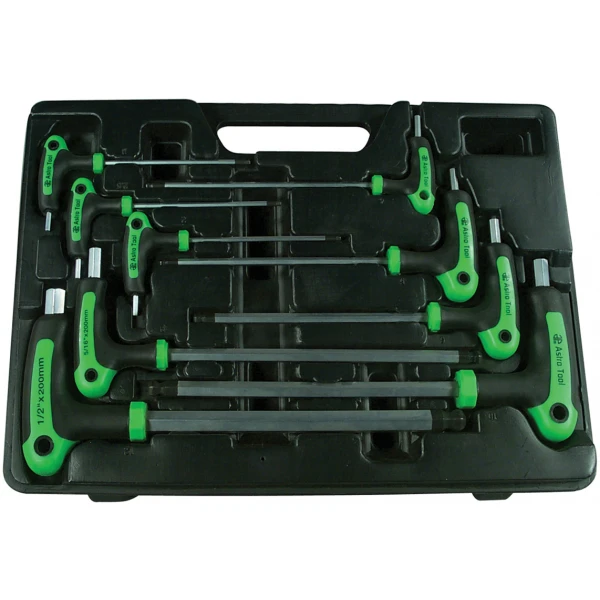 9pc. T-4 Handle Ball Point & Hex Key SAE Wrench Set-0