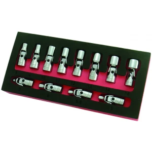 12pc. 1/4" Drive Flex Socket Set - 6 Point - Metric-0