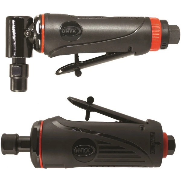 ONYX 2pc Die Grinder Kit with 1/4" 90° Angle Die Grinder AND 1/4" Medium Die Grinder-0