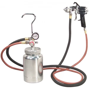 2 Quart Pressure Pot with Gun and Hose - Black Handle - 1.2mm Nozzle-0