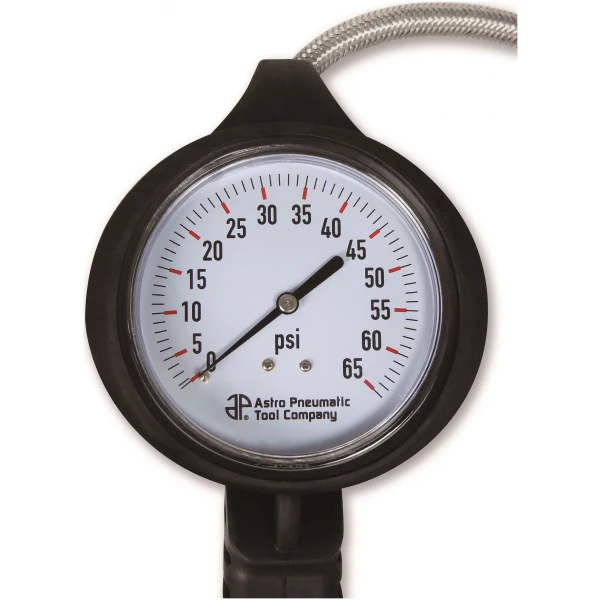 TPMS Dial Tire Inflator W/ Stainless Hose - 0-65psi-4180