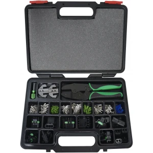 220pc Weather Pack Interchangeable Ratcheting Crimping Tool & Accessory Set-0