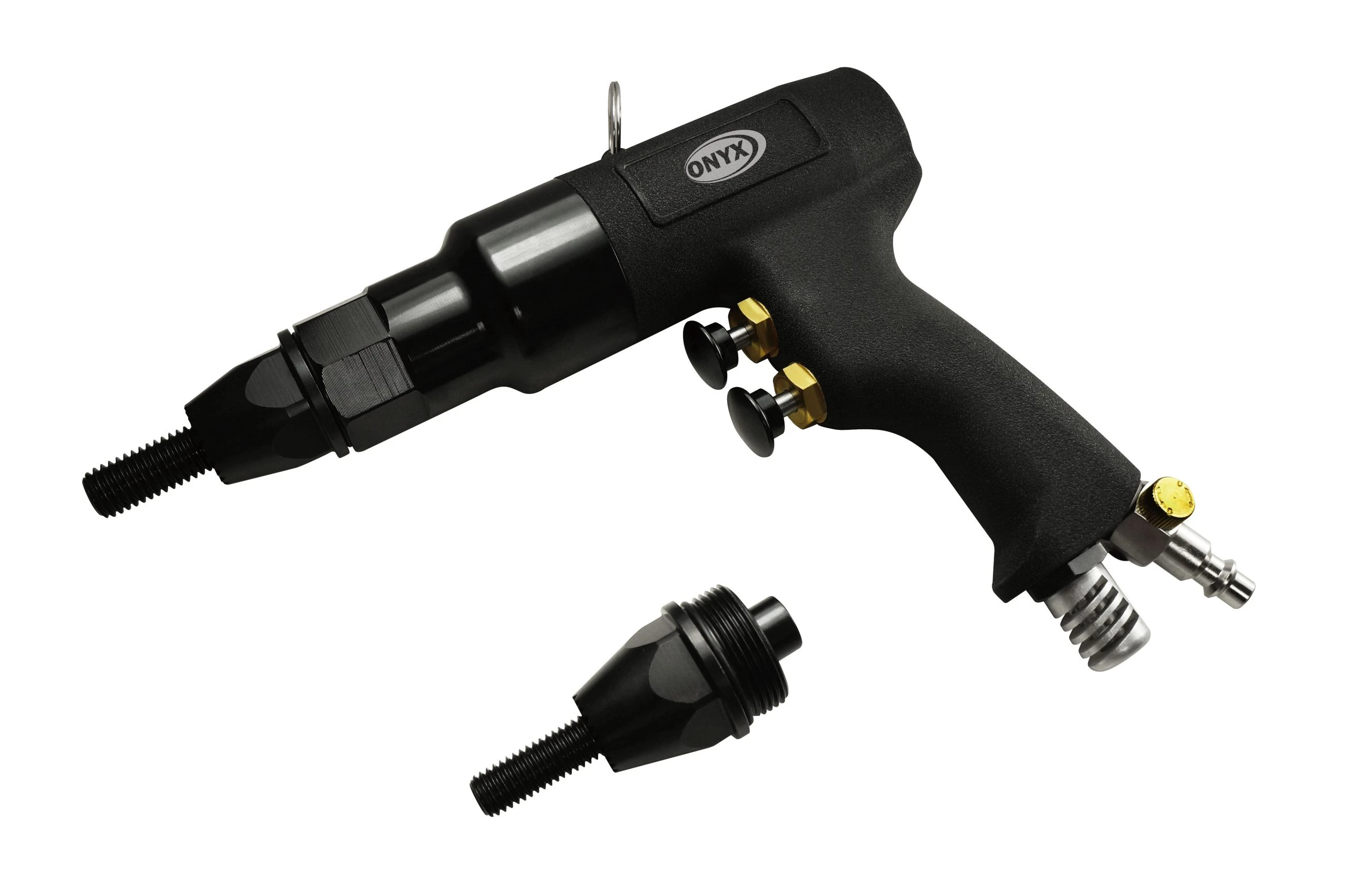 ONYX Pneumatic Rivet Nut Setting Gun W/ 3/8 & 1/2 Mandrels