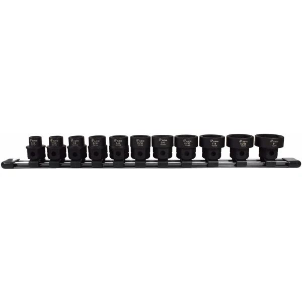 11pc 1/2" Drive Nano Impact Sockets - SAE-0