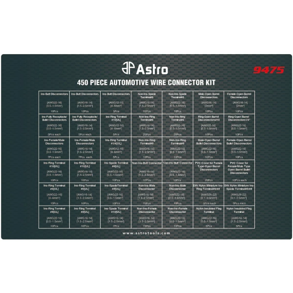 450pc Automotive Wiring Terminal Connector Kit-4464