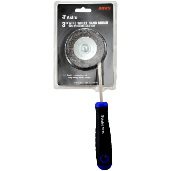 3" Wire Wheel Hand Brush W/ Interchangeable Head-4506