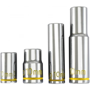 4- Piece UV Glowing 10mm Sockets 1/4" & 3/8" Drive-0