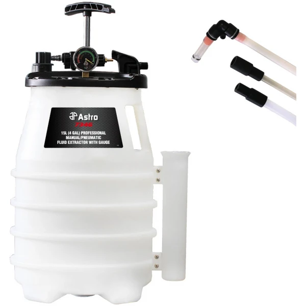 15L (4 Gal) Professional Manual/Pneumatic Fluid Extractor with Gauge-0