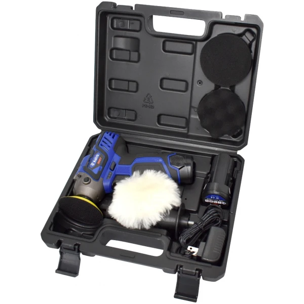 12V 3" Mini Cordless Pistol Polisher with 2 Batteries-4690