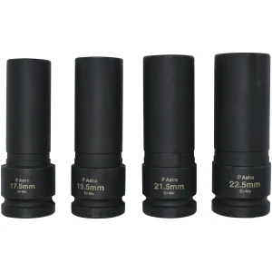 1/2" Drive 1/2 Size Thin Wall Lug Nut Socket Set - 17.5 - 22.5mm
