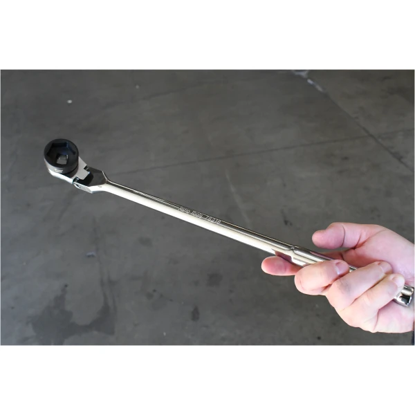 Extra-Long Flex Head Ratchet Wrench for 1/2