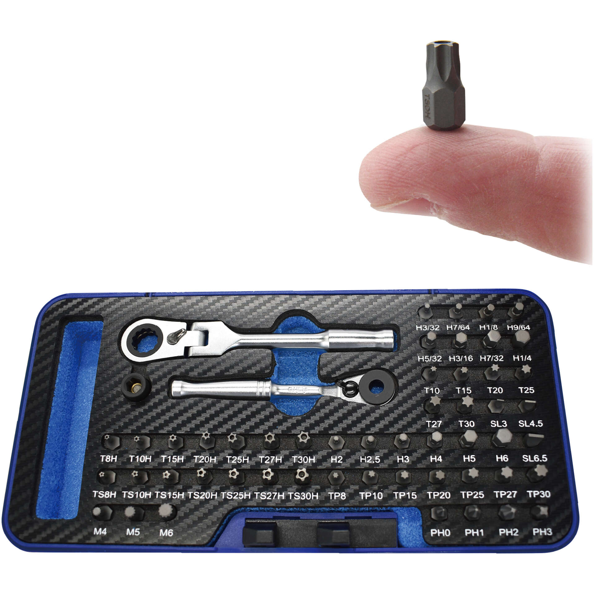 54-Piece Nano Bit Set w/ Reversible Flex-Head & Bit Ratchets